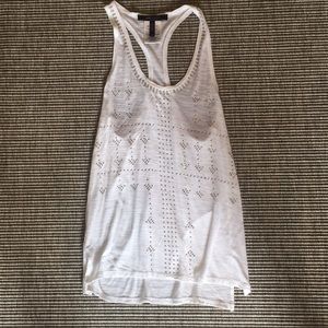 White razer back tank top